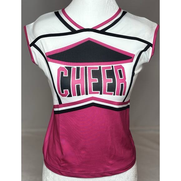 Yolsun Girls 10-11yrs Pink, Black, & White Cheerleader Halloween Costume New - Picture 3 of 10